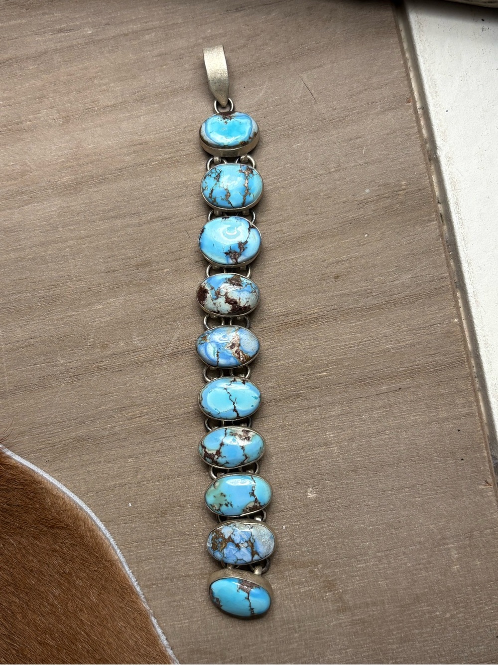 Sterling Silver Golden Hills Turquoise Multi-Stone Pendant - Blue Turquoise